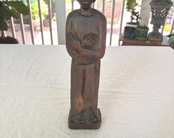 Santos de madera tallados a mano - Arte popular religioso español