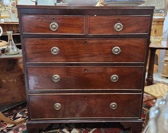 19th Century Mahogany 2 over 3 Chest of Drawers