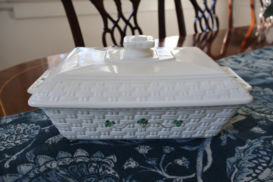 Belleek Soup Tureen Casserole Dish Baking Dish Etsy