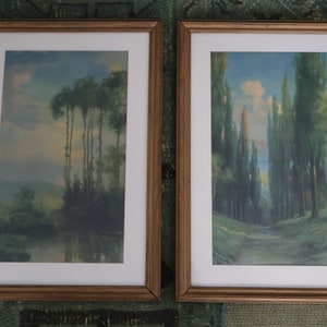 Pair of R. Atkinson Fox Framed and Matted Lithographs