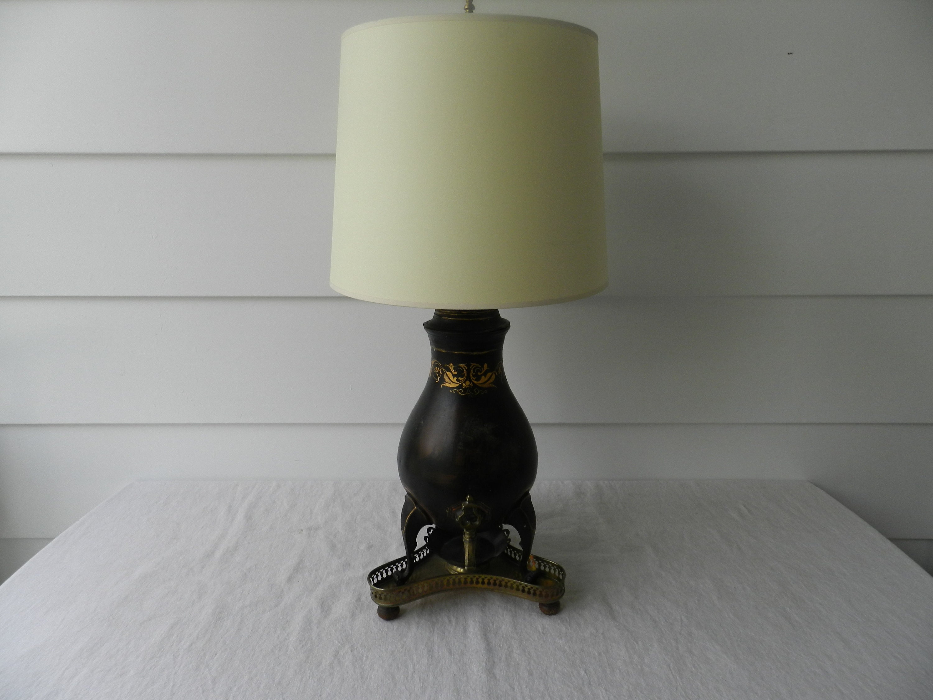 19th Century Dutch Tole Samovar Lamp