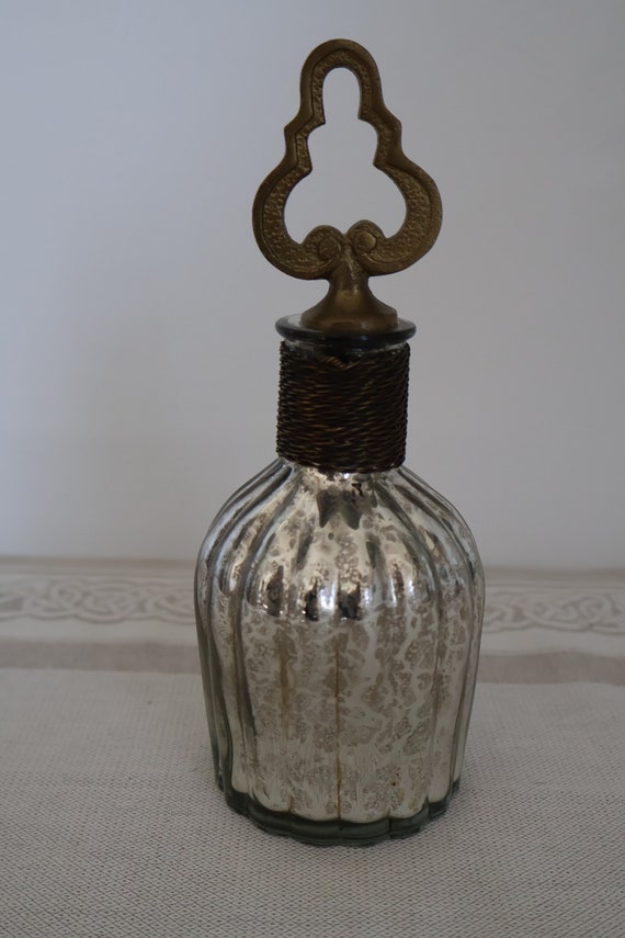 Mercury Glass Perfume Bottle