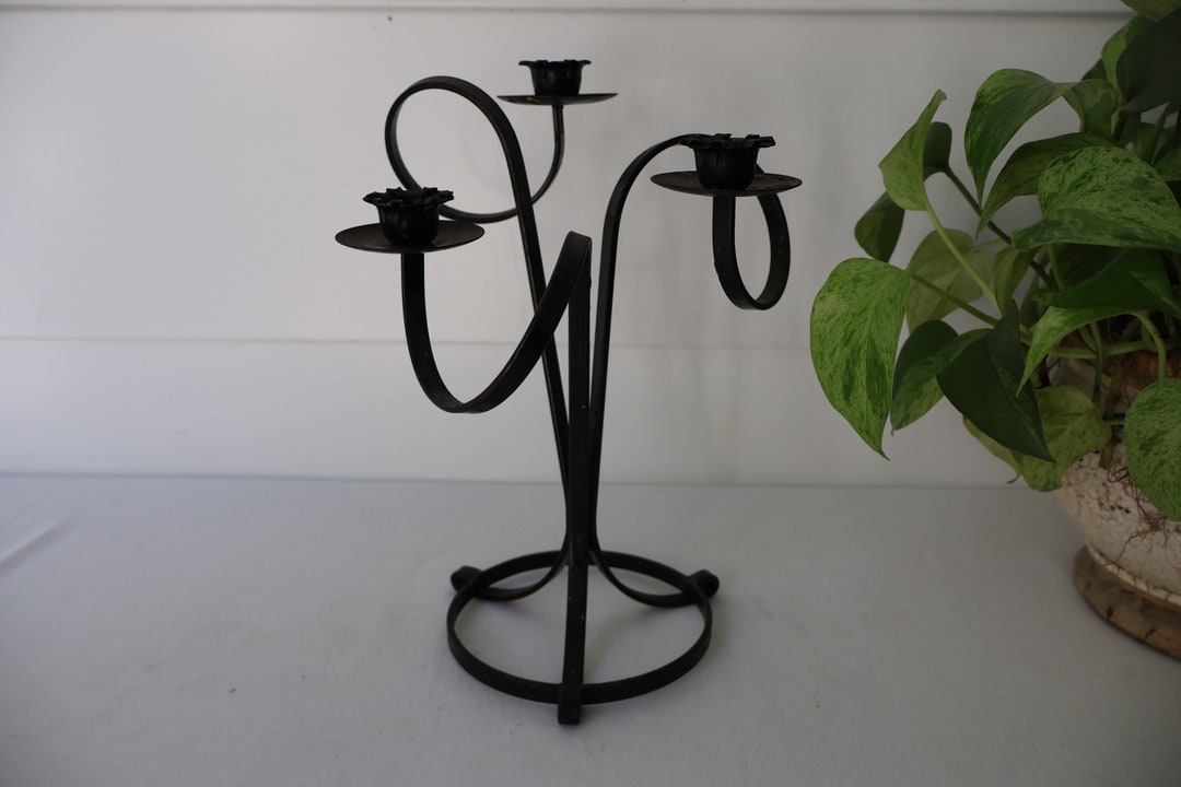 Wrought Iron Twisted Candle Holder Etsy