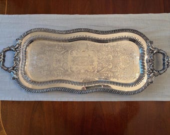 Bandeja para bebidas victoriana de Sheffield de Robert’s & Slater; c. 1850