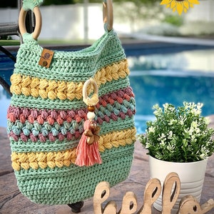 The Courtney Bag, Crochet Pattern, DIY Crochet, Boho Crochet Pattern, PDF Download Pattern, Hooked by Holtby