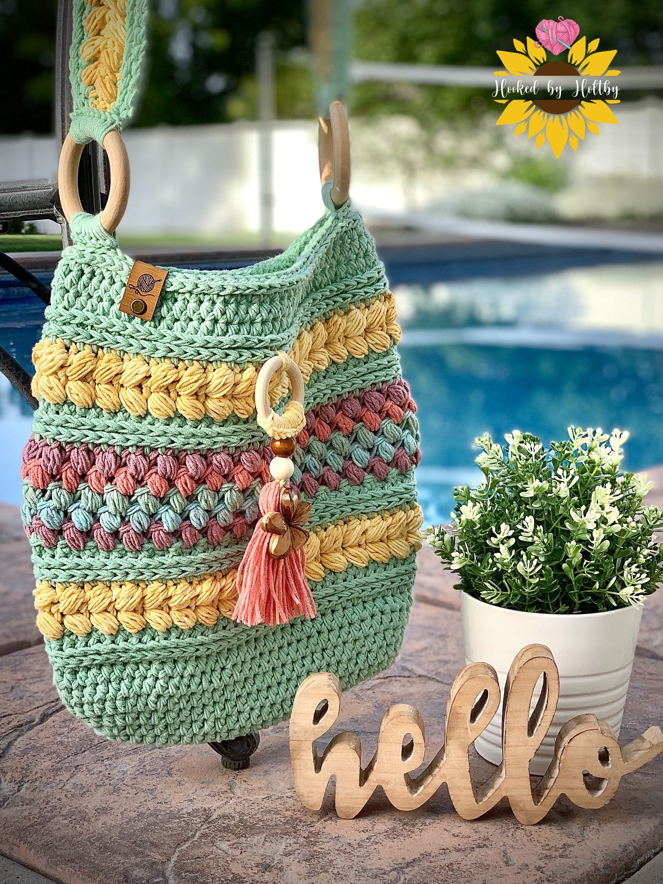 The Courtney Bag, Crochet Pattern, DIY Crochet, Boho Crochet Pattern, PDF  Download Pattern, Hooked by Holtby 