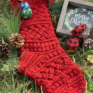My Michelle Christmas Stocking, Crochet Christmas Stocking, DIY Crochet Stocking, Christmas Stocking, Farmhouse Christmas Stocking