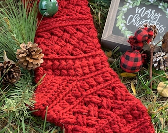 Crochet Christmas Stocking Pattern: My Michelle Farmhouse Boho Decor (PDF Pattern)