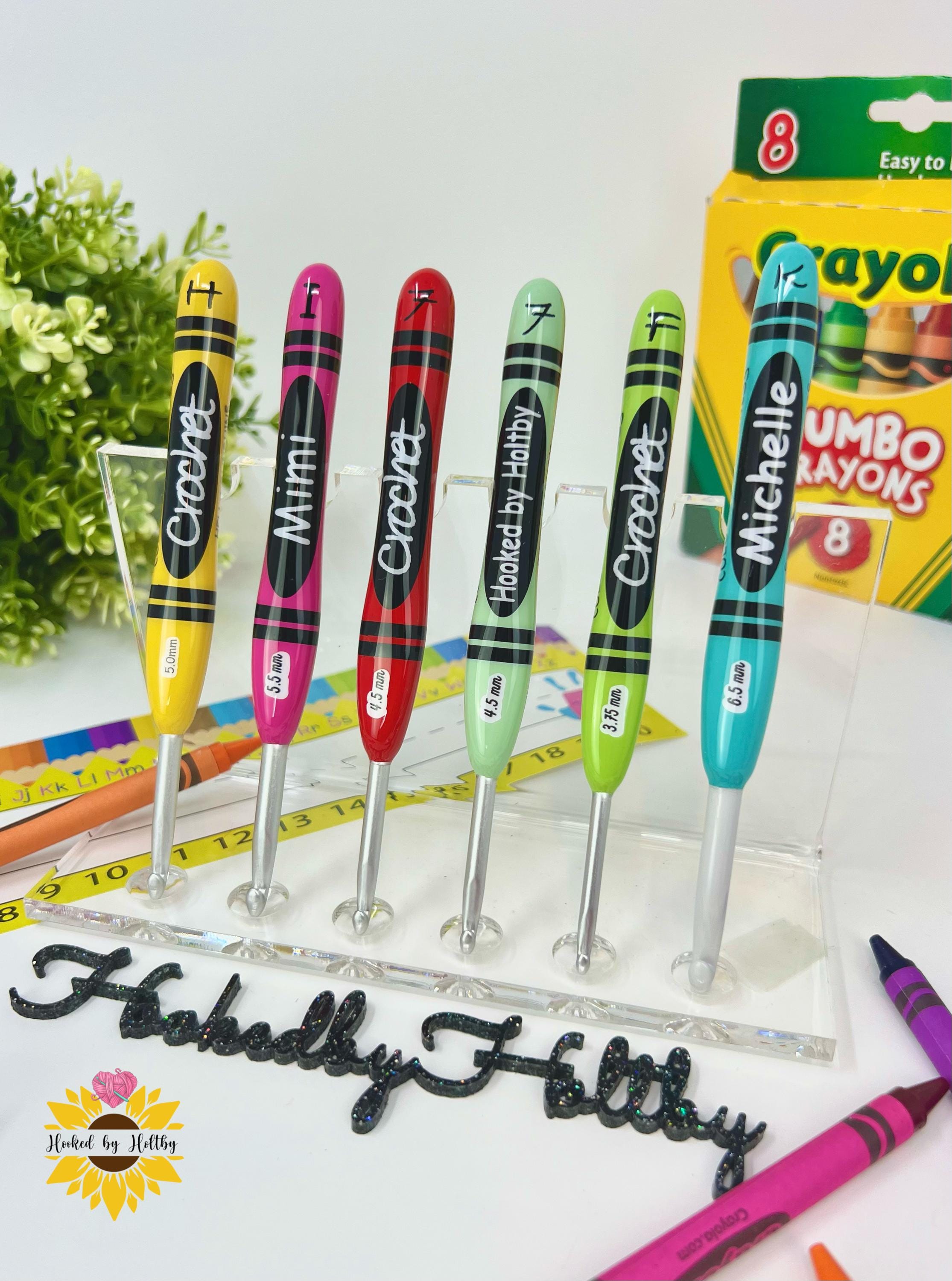 Colors of Kindness Crochet Hook, Crayon Crochet Hook, Crochet Hook, Ergonomic Crochet Hook, Custom Crochet Hook, Hooked by Holtby