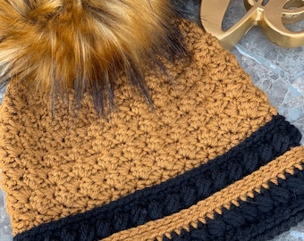 Modello all'uncinetto per berretto Rocky Mountain High: cappello invernale testurizzato (modello PDF)