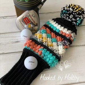 The Mulligan Golf Club Cover, Crochet Pattern, PDF download pattern, Crochet Golf Club Cover, Golf,