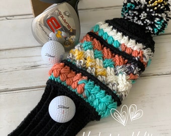 The Mulligan Golf Club Cover, Crochet Pattern, PDF download pattern, Crochet Golf Club Cover, Golf,