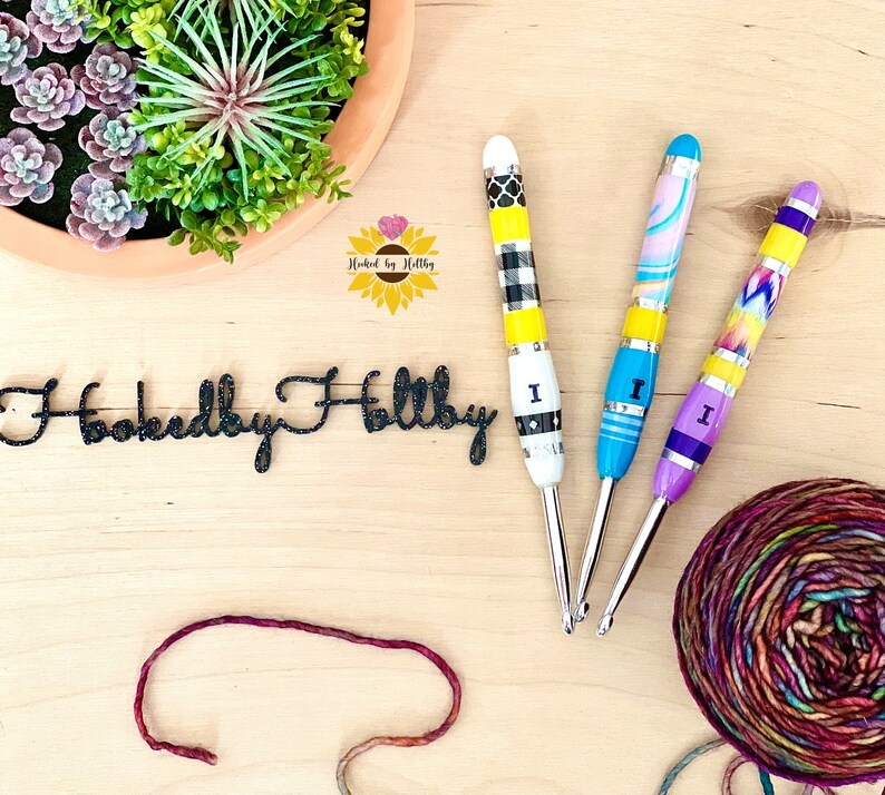 Crochet Hooks Pretty Crochet Hooks Resin Hooks Handmade Etsy