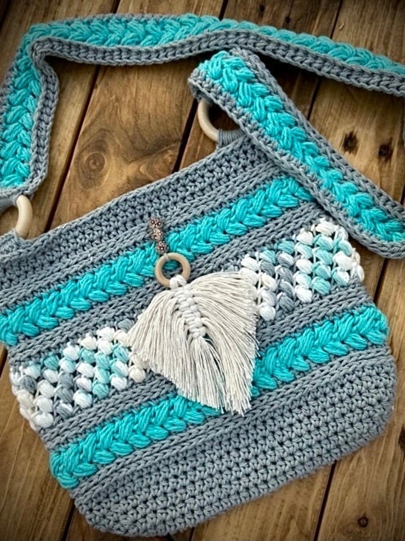 The Courtney Bag Crochet Pattern DIY Crochet Boho Crochet | Etsy