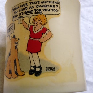 Tasse ovale Orphan Annie vintage