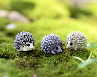 20pcs cartoon Hedgehog fairy garden miniature for terrariums decoracion jardin Micro landscape ornament resin crafts