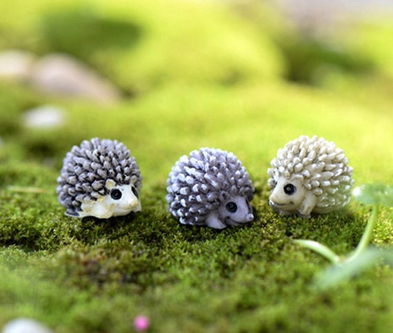 Hedgehog for Miniature Fairy Garden Ornament Dollhouse Craft Home Decor RD