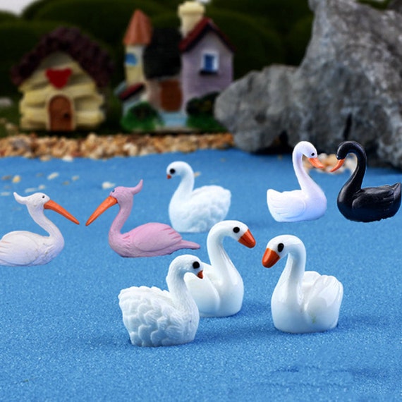 10 Pairs Miniatures Dollhouse Bonsai Fairy Garden Landscape Duck Decor