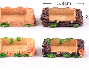 4pcs resin Dead wood stool Bonsai Tools Fairy Garden Art Miniatures Landscape Dollhouse Ornaments Maple mushroom chair Terrarium Figurines