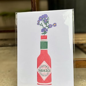 Sos ostry + aster – wydruk artystyczny – 5x7 cali