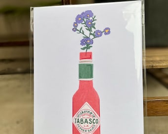 Hot Sauce + Aster - Art Print - 5x7 inches