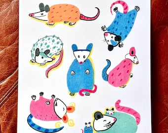 Opossums - Art Print