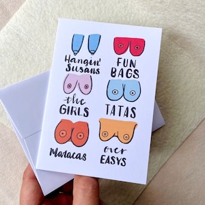 Boob Slang Greeting Card