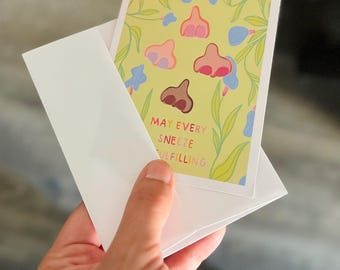 Fulfilling Sneezes - Funny Get Well Soon Card