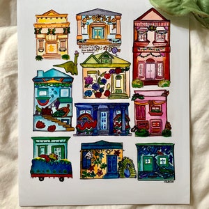 New Orleans Houses Mardi Gras House Float Print image 4