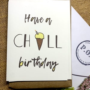 Tarjeta de cumpleaños fría