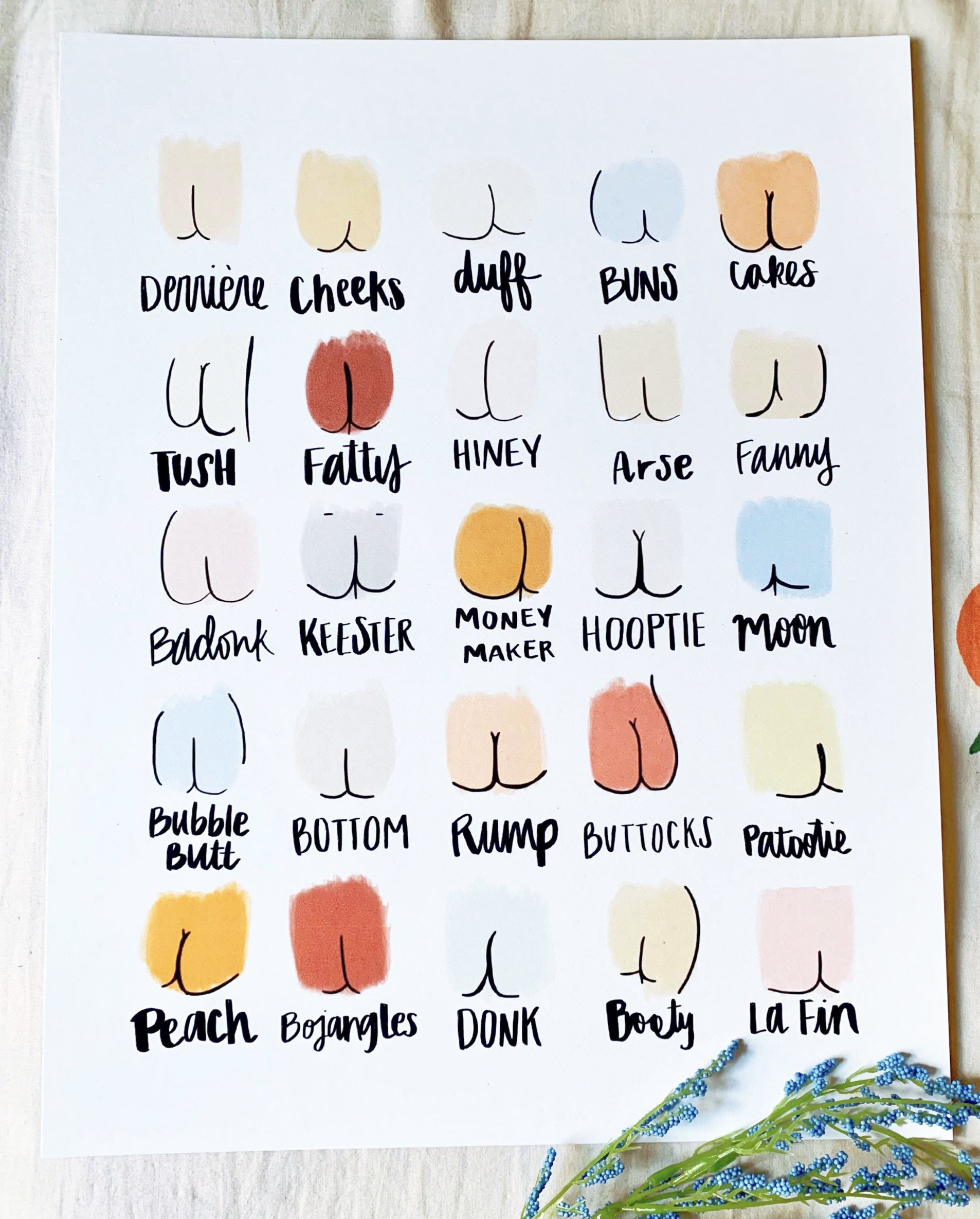 Butt Slang Kunstdruck Etsy