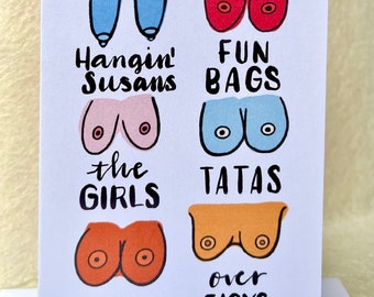 Boob Slang Greeting Card