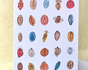 Vulva Greetings - Card
