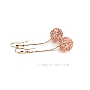 double wire crochet rose gold filled BUBBLE-EARRINGS