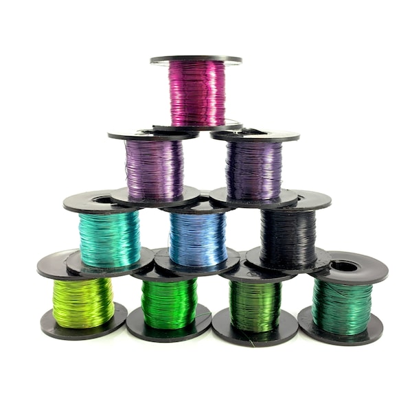 fil de cuivre coloré 0,315 mm, rouleau 70 m / 50 g - coloris au choix