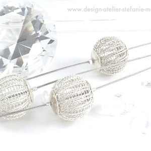 Sterling silver wire crochet BUBBLE-NECKLACE, please choose quantity from