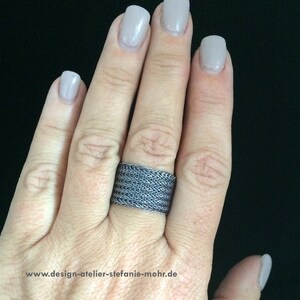 doppelt gestrickter Ring aus farbigem Kupferdraht Farbwahl Bild 2