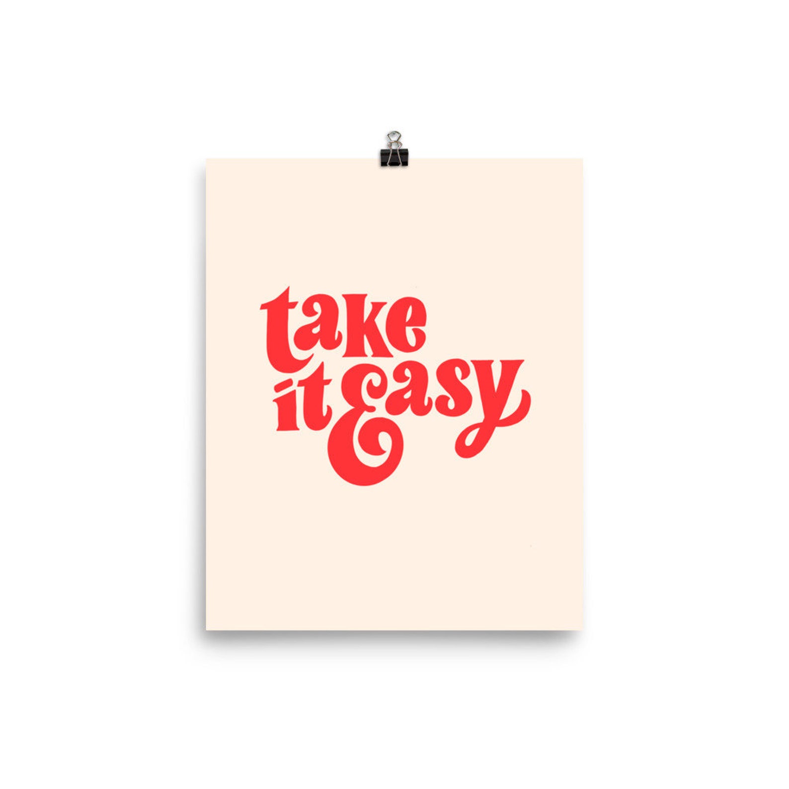Take It Easy Digital Download Poster Wall Art Print - Etsy