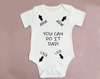Suit United Kingdom Themed Baby Grow I LOVE BRITISH DADDY Dad Father