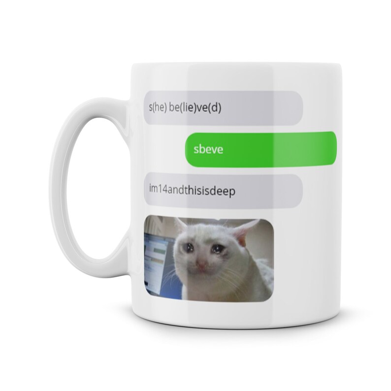 Sbeve She Believed He Lied Speech Crying Cat Funny Reddit Meme Etsy