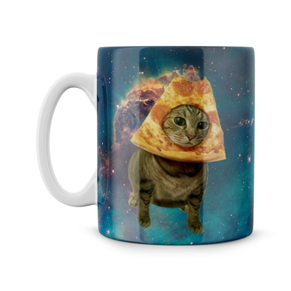 Nebula Galaxy Space Pizza Katze Pussy Katze Katzchen Niedlich Etsy