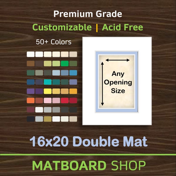 16x20 Custom Premium Double Matboard