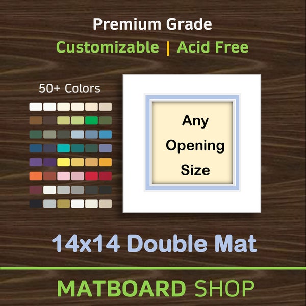 14x14 Custom Premium Double Matboard