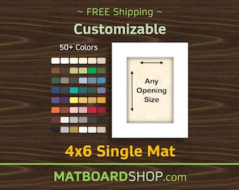 4x6 Custom Acid-Free Matboard