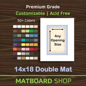 14x18 Custom Premium Double Matboard