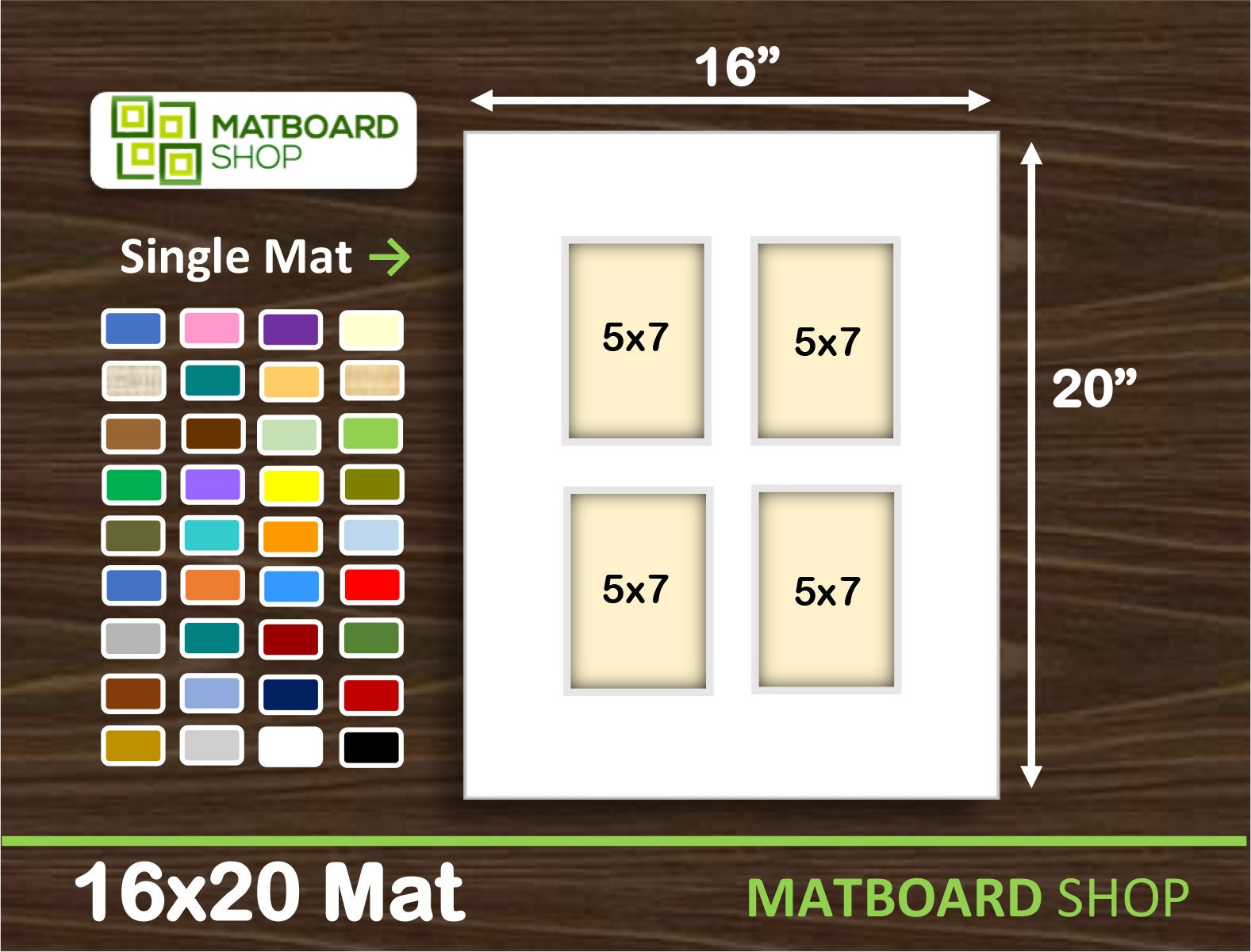 16x20 Suede Matboard 