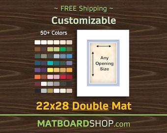 22x28 Custom Acid-Free DOUBLE MATBOARD