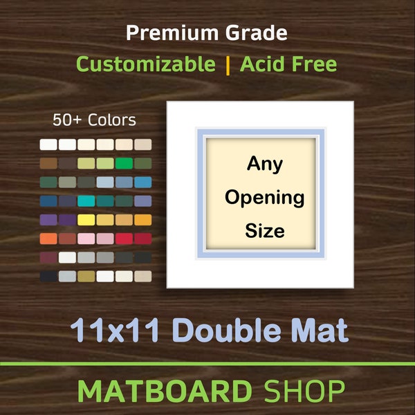 11x11 Custom Premium Double Matboard