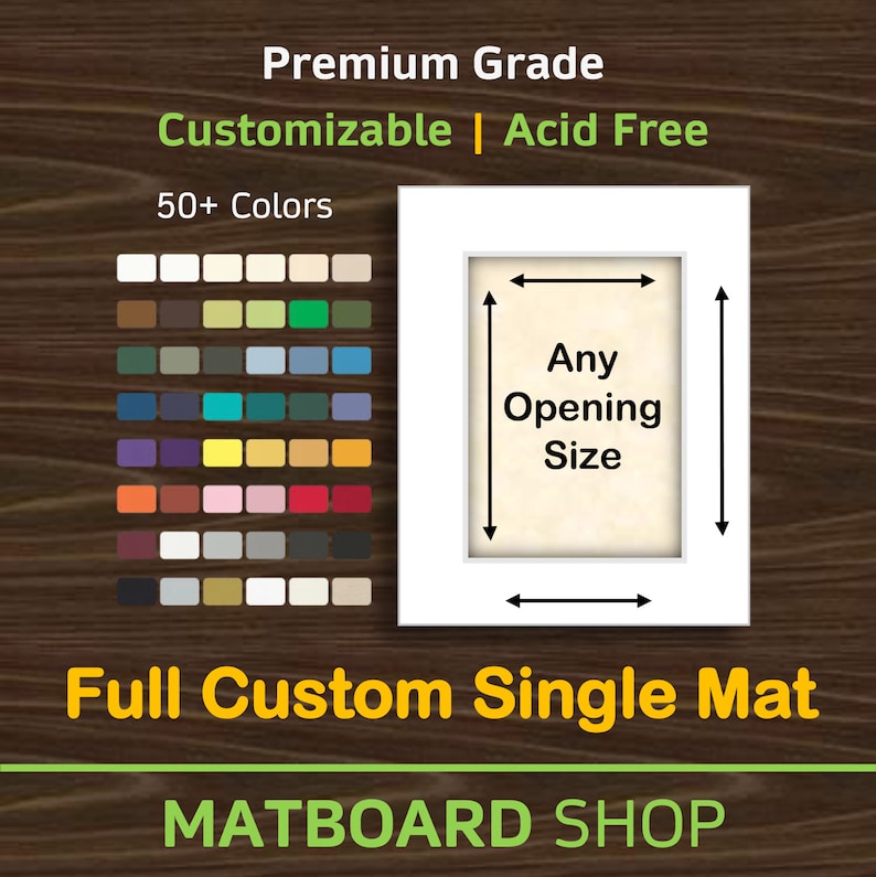 Fully Custom Single Premium Matboard image 1