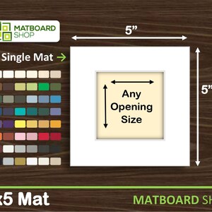  5x5 Mat for 7x7 Frame - Precut Textured White Square Shaped  Photo Mat Board Opening - Acid Free Matte to Protect Your Pictures - Bevel  Cut for Family Photos, Pack of 10 Matboards